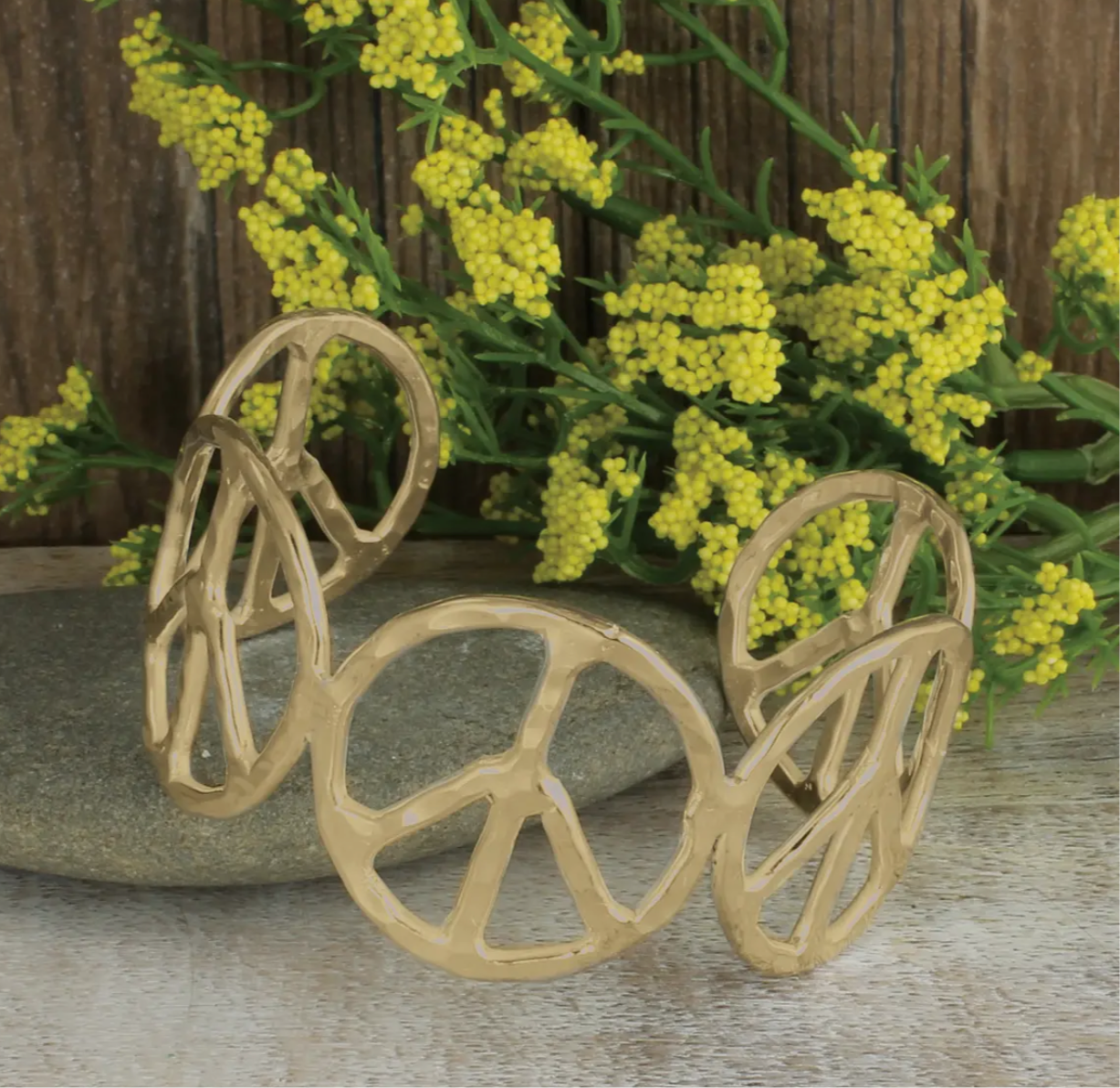 Peace Cuff Bracelet (Gold)