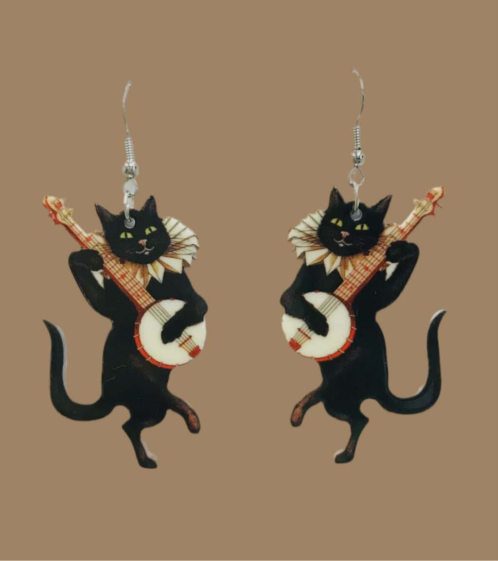 Slick Rick, “The Banjo Cat,” Earrings