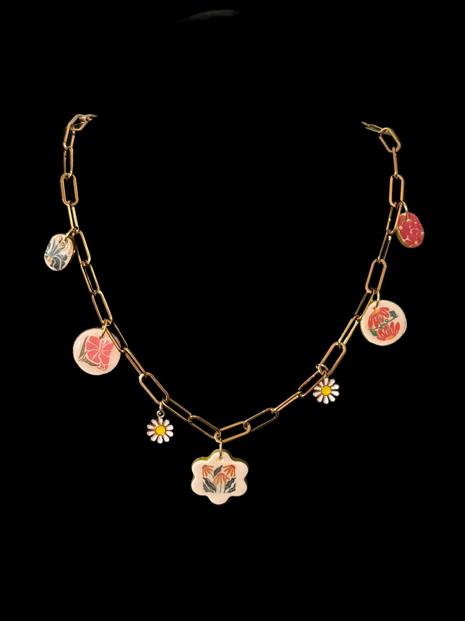 Botanical Clay Charm Necklace