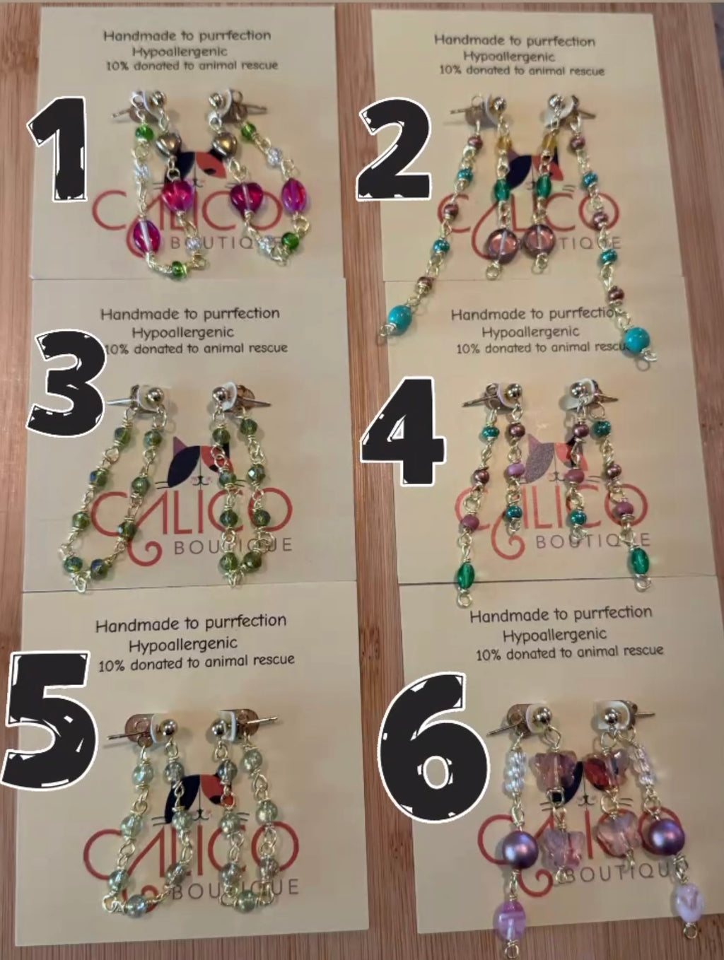 “Business in the front, party in the back” earrings