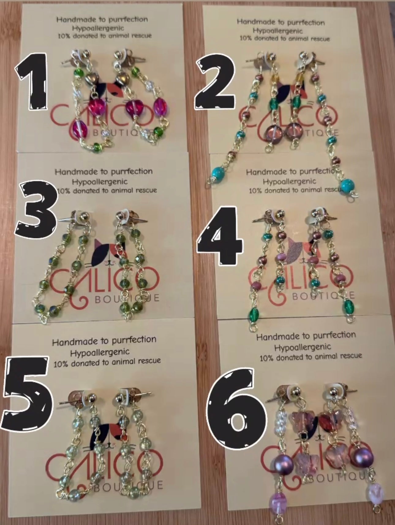 “Business in the front, party in the back” earrings