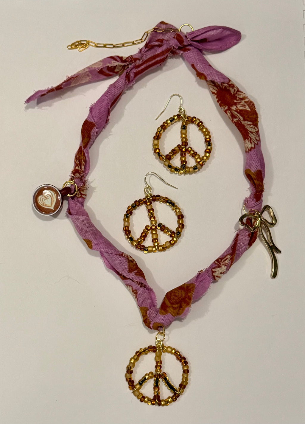 Purrfect Scarf Charm Necklace