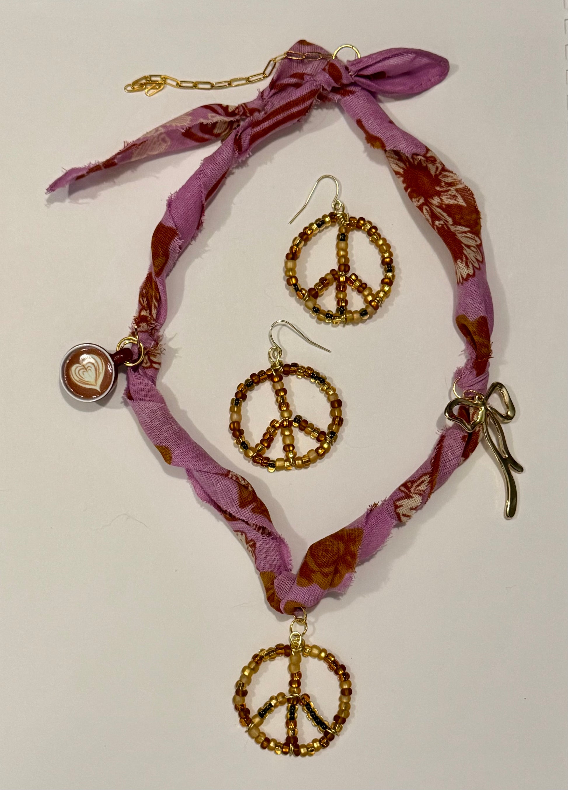 Purrfect Scarf Charm Necklace