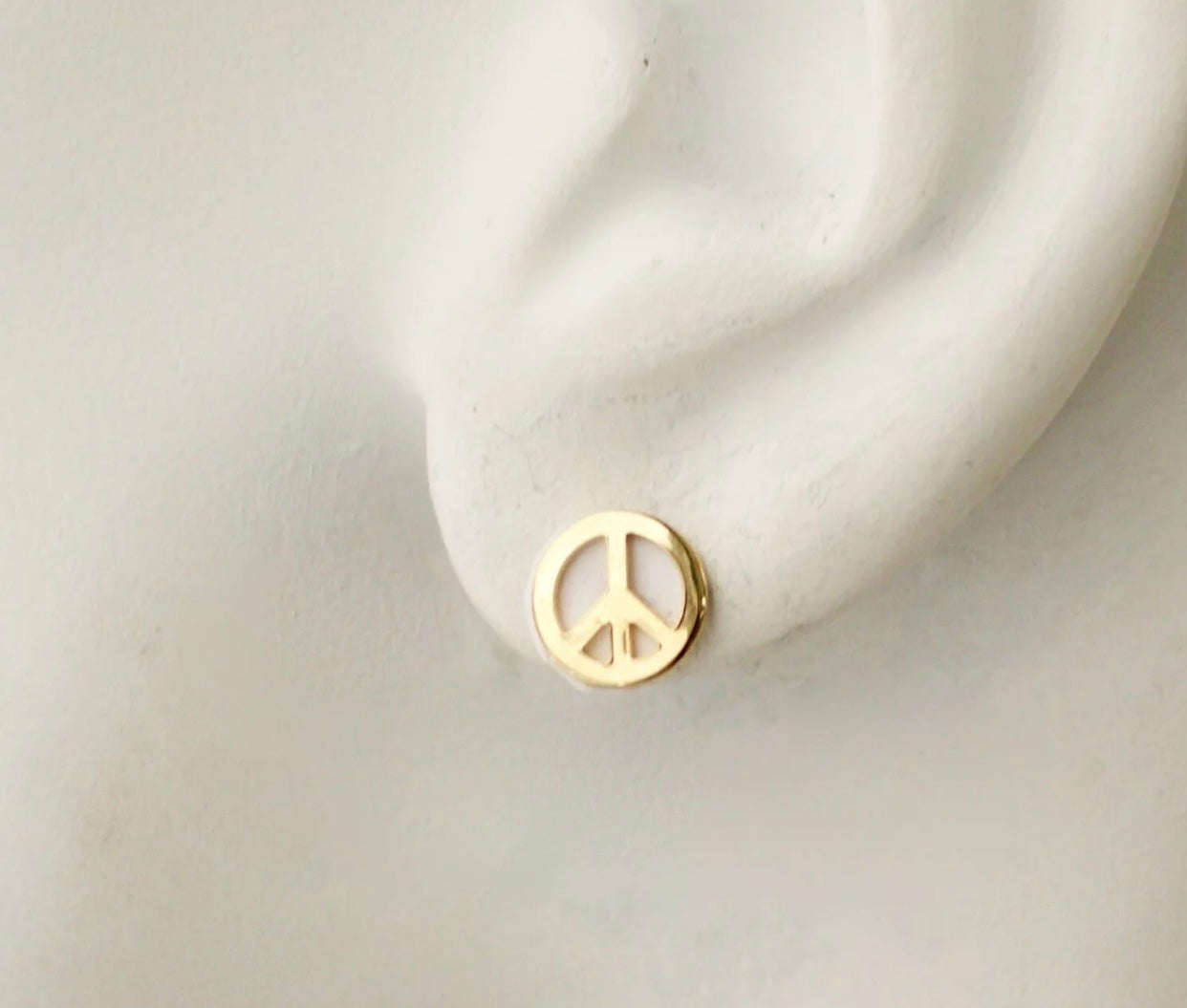 Peace Studs (available in silver & gold)